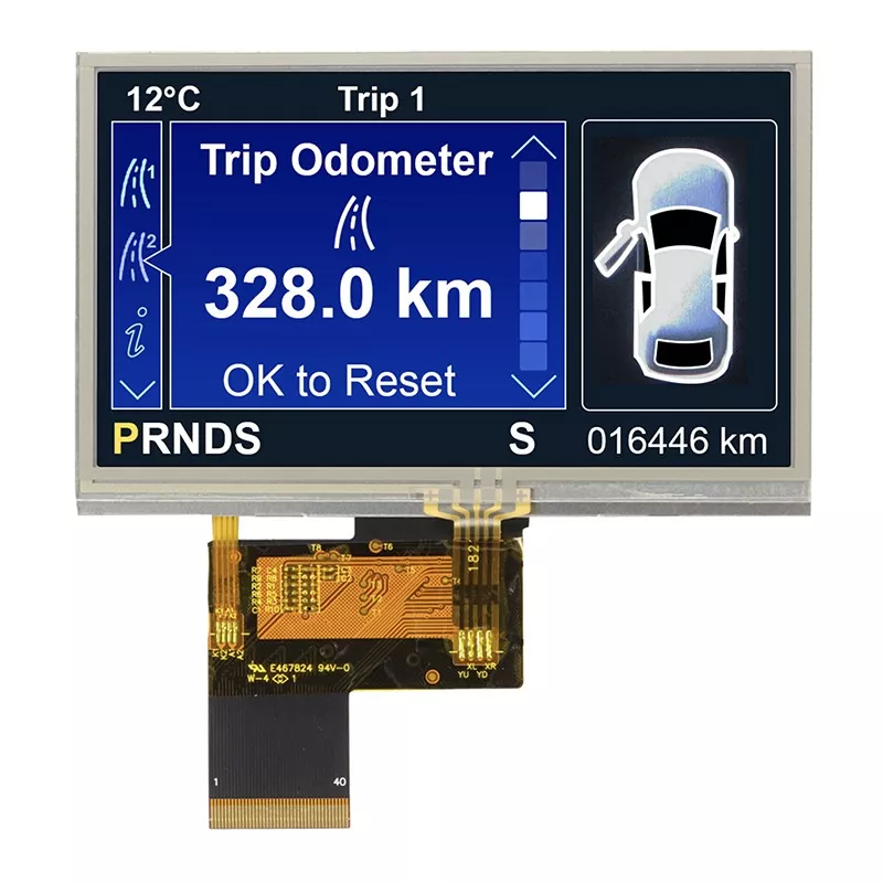 4,3 inch 480x272 Modul TFT TOuch Resistive Touch